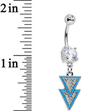 将图片加载到图库查看器,Clear Gem Pretty Popstar Blue Tiered Triangles Dangle Belly Ring