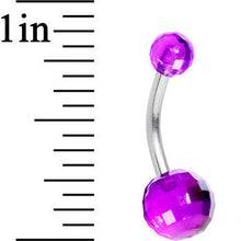 将图片加载到图库查看器,Purple Acrylic Big Bottom Disco Ball Basic Belly Ring