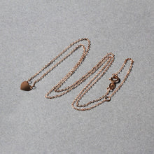 Load image into Gallery viewer, 14k Rose Gold Polished Mini Heart Necklace
