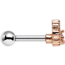 将图片加载到图库查看器,16G 1/4 Clear Rosy Steel Angel Wing Trifecta Cartilage Earring
