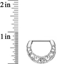 Load image into Gallery viewer, 316L Steel Gilt Nipple Clicker Created with Crystals
