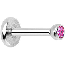 将图片加载到图库查看器,18G 1/4 Pink 2mm CZ Gem Internally Threaded Cartilage Earring