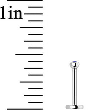 将图片加载到图库查看器,18G 5/16 Tanzanite 2mm CZ Gem Internally Threaded Labret