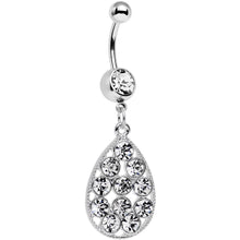 将图片加载到图库查看器,Clear Gem Dingy Drop Dangle Belly Ring