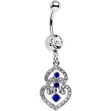 将图片加载到图库查看器,Clear Blue Gem Fancy Delilah Dangle Belly Ring