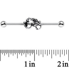 Load image into Gallery viewer, 14G Clear Gem Steel Aesthetic Elephant Industrial Barbell 38mm