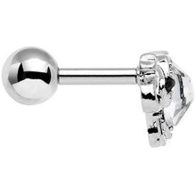将图片加载到图库查看器,16G 1/4 Clear Gem Steel Glam Elephant Tragus Cartilage Earring