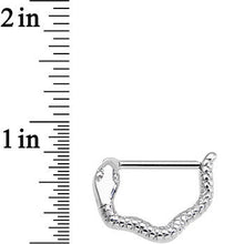 Load image into Gallery viewer, 14G 9/16 Stainless Steel Slithering Snake Nipple Clicker Set