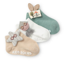 将图片加载到图库查看器,3 Pair/ SET Baby Newborn Cotton Ankle Socks for Toddler Baby Girls Anti-slip Floor Sock Bowknot Flower Socks For Baby and Kids from 0-24M