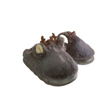 Load image into Gallery viewer, White Slippers For Women Fuzzy Cute Antlers Warm Animal Memory Foam Plush Women Men Indoor Outdoor Bedroom Slippers Fur Home Slippers For Women Memory Foam Anti-Slip Cozy Fluffy Outdoor Indoor Warm Slippers