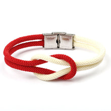 将图片加载到图库查看器,New Elegant Fashion Multi-Layer Concentric Modern Knot Rope Men Anchor Luxury Bracelet Charm Fine Bracelets For Women Fold Over Clasp Navy Style Jewelry