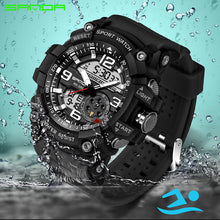 Load image into Gallery viewer, NEW Sport Analog-Digital Watch For Men and Woman Waterresistant 50M Professional Waterproof Quartz Large Dial Military Wristwatches With Night Mode