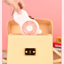 将图片加载到图库查看器,Handheld Pocket Mini Fan Portable With Bracket USB Mini Fan Portable Pocket Fan Cartoon Handheld Desktop Rechargeable Standing Fan Three Gear Wind Speed Regulation Battery Operated USB Small Fan with 3 Speeds for Home Office Car Outdoor Travel