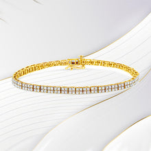 Load image into Gallery viewer, 14K Yellow Gold Plated .925 Sterling Silver 3.0 Cttw Diamond Link Bracelet (K-L Color, I2-I3 Clarity) - 7.25"