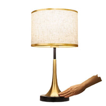 Load image into Gallery viewer, Modern Touch Sensor Dimming Luxury Living Room Simple Nordic LED Table Lamp Creative Simplicity Cloth Desk Light Indoor Decorative Table Lamp Cute Study Lamps for Bedroom Décor