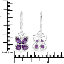 Load image into Gallery viewer, 2.12 Carat Genuine Amethyst .925 Sterling Silver Earrings