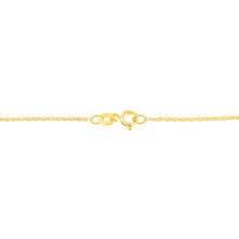 Load image into Gallery viewer, 14K Yellow Gold Plated .925 Sterling Silver 1.00 Cttw Baguette Diamond Composite Open Heart 18" Inch Pendant Necklace (I-J Color, I1-I2 Clarity)