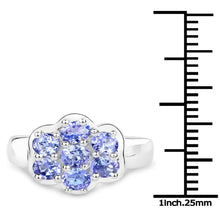 Load image into Gallery viewer, 1.19 Carat Genuine Tanzanite .925 Sterling Silver Ring