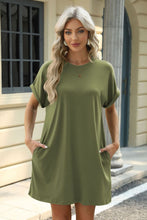 Load image into Gallery viewer, Short Sleeve Mini Dress with Pockets Casual & Stylish Everyday Wear