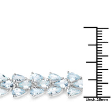 Load image into Gallery viewer, 14.11 Carat Genuine Aquamarine .925 Sterling Silver Bracelet