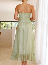 Load image into Gallery viewer, Vintage Ruffled Hem Midi Dress With Tied And Ruched Detail Elegant Feminine Girls Dress