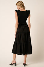 Load image into Gallery viewer, Smocked Ruffled Tiered Midi Dress – Feminine, Romantic, Flattering and Playful Design & Whimsical Style