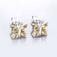 Load image into Gallery viewer, 0.88 Carat Genuine Citrine .925 Sterling Silver Earrings
