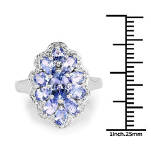 Load image into Gallery viewer, 2.46 Carat Genuine Tanzanite .925 Sterling Silver Ring