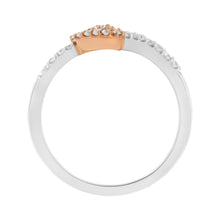 Load image into Gallery viewer, 10K Two Toned Gold Diamond Heart Cocktail Ring (1/5 Cttw, H-I Color, I1-I2 Clarity) - Size 6-1/2