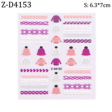 将图片加载到图库查看器,5D Sweater Nail Sticker Acrylic Engraved Winter Charm Designs Beauty Cloth Christmas Patterns Nails Art Decoration Tools Nail Art Stickers Decor Tip Transfer Nail Decals Sticker For Pretty Girl Self-Adhesive Nail Decals Designer Nail Stickers