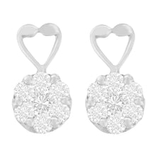 Load image into Gallery viewer, 14K White Gold 1 1/4 cttw Round Cut Diamond Earrings (H-I, I1-I2)
