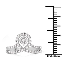 Load image into Gallery viewer, 0.54 Carat Genuine White Diamond 14K White Gold Ring (G-H Color, SI1-SI2 Clarity)