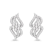 Load image into Gallery viewer, 0.68 Carat Genuine White Diamond 14K White Gold Earrings (G-H Color, SI1-SI2 Clarity)