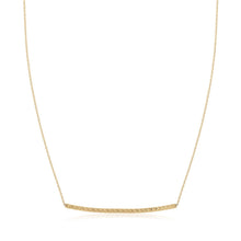 Load image into Gallery viewer, 14k Yellow Gold Thin Textured Bar Necklace