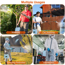 Load image into Gallery viewer, 5L/1/3 Gallon Electric Plant Sprayer Telescopic Rechargeable with 3 Spray Sprouts