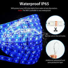 Load image into Gallery viewer, 5M LED Strip Light 5050 SMD RGB Waterproof Smart WIFI IR APP Controller