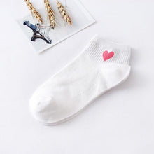Load image into Gallery viewer, Women Short Socks Red Heart Cute College Fresh Female Socks Soft Cotton Summer Autumn Sock for Girls