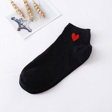 Load image into Gallery viewer, Women Short Socks Red Heart Cute College Fresh Female Socks Soft Cotton Summer Autumn Sock for Girls