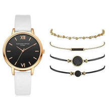 将图片加载到图库查看器,5Pcs Elegant Stylish Buckle Quartz Wrist Watch Set - Fashion Watches For Women and Girls