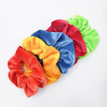 将图片加载到图库查看器,5PCS/Set Velvet Scrunchies Elastic Rubber Hair Bands Women Girls Soft Solid Headbands Ponytail Holder Hair Rope Tie Accessories Ponytail Holder Accessories for Women And Girls