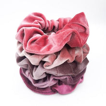 将图片加载到图库查看器,5PCS/Set Velvet Scrunchies Elastic Rubber Hair Bands Women Girls Soft Solid Headbands Ponytail Holder Hair Rope Tie Accessories Ponytail Holder Accessories for Women And Girls