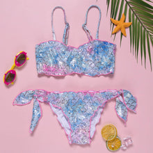 将图片加载到图库查看器,6-11Y Girl’s Cute Two Piece Split Swimsuit Fresh Beautiful Cartoon Pattern Swimwear Bikinis Beachwear Girls Two Piece Swimsuit Floral Bathing Suit Summer Mini Swimwear For Children