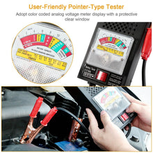Load image into Gallery viewer, 6-12V Automotive Battery Tester with Heavy Duty Insulated Copper Clips