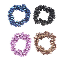 Load image into Gallery viewer, 6 Colors Woman Elegant Pearl Hair Ties Beads Girls Scrunchies Rubber Bands Ponytail Holders Hair Accessories Elastic Hair Band No Metal Hairband Girls Elegant Headwear Accessories Wraps Hoop Clips