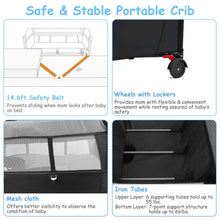 将图片加载到图库查看器,6-in-1 Foldable Baby Crib with Activity Center Diaper Changing Table