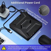 Load image into Gallery viewer, 6-in-1 Portable USB 3.0 Ultra-Thin External DVD Recorder Drive