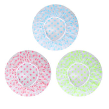 Load image into Gallery viewer, 6-Pack: Reusable Shower Caps Elastic Band Bath Hair Hat