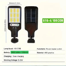 将图片加载到图库查看器,6-Pack: Solar Powered Motion Sensor Outdoor Garden Light with 108 COB LED Lights