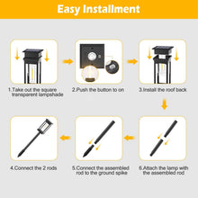 将图片加载到图库查看器,6-Pack: Solar Powered Stake Light IP65 Waterproof Auto On Off