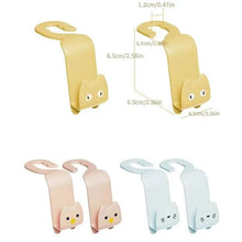 Load image into Gallery viewer, 6-Pack: Universal Car Seat Hanger Hooks Cute Cartoon Double-hook